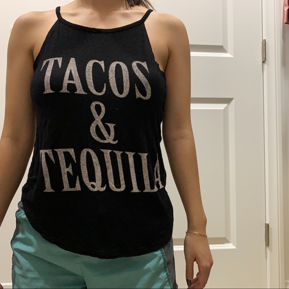 5/$20 Tacos and Tequila Crop Tank Top - Picture 2 of 3